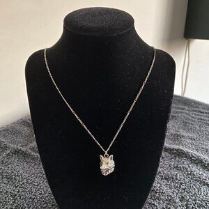 Silver plated Wolf Necklace